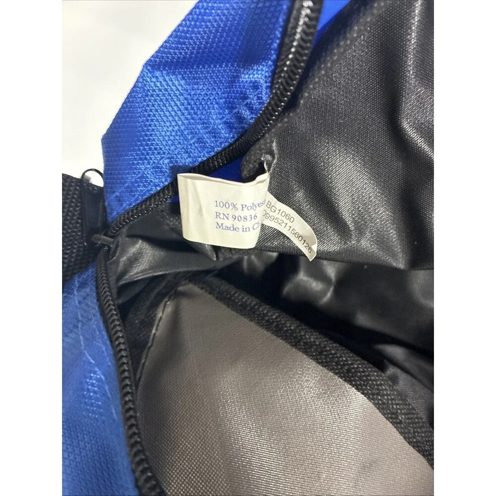 Port & Company Blue Gray Black Travel Duffel Gym Sports Overnight Bag New w/Tags
